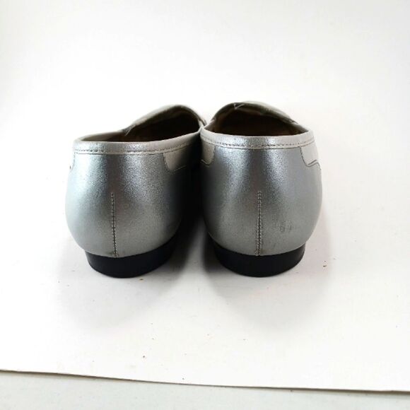 Enzo Angiolini Liberty Leather Flats/ Loafers Women's 8.5 Metallic Silver..... - Picture 4 of 11